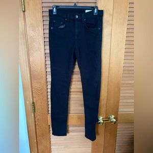 Rag and Bone black 9 inch skinny jeans size 28 / 8